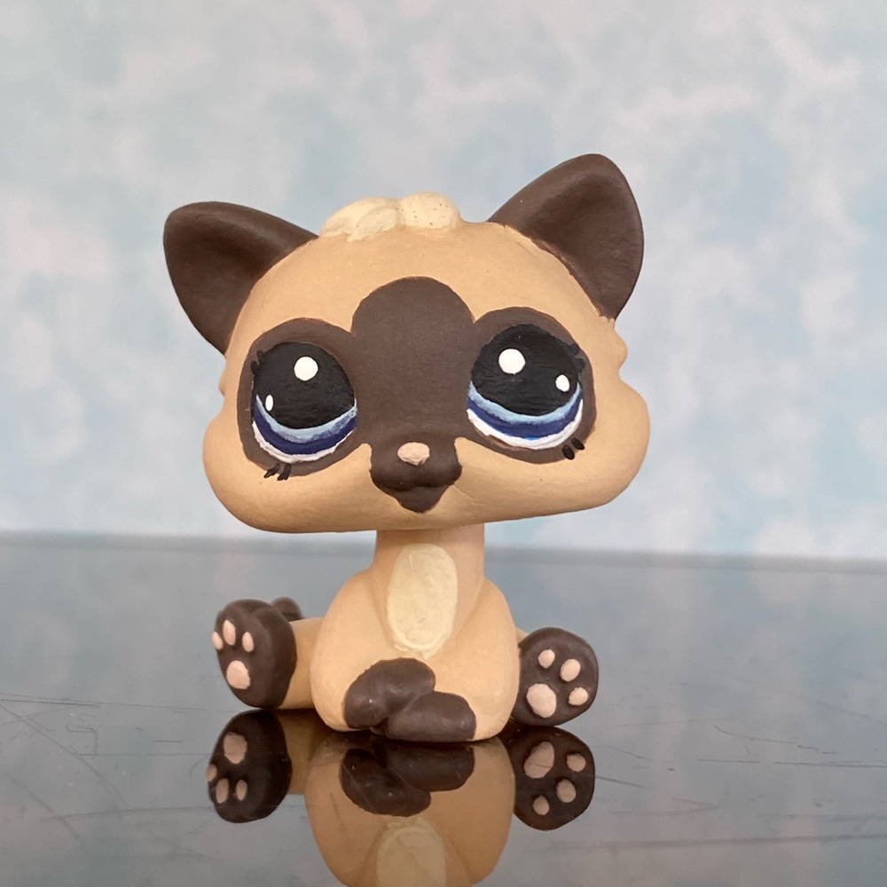 LPS Littlest Pet Shop Custom Siamese Kitten Cat Hasbro